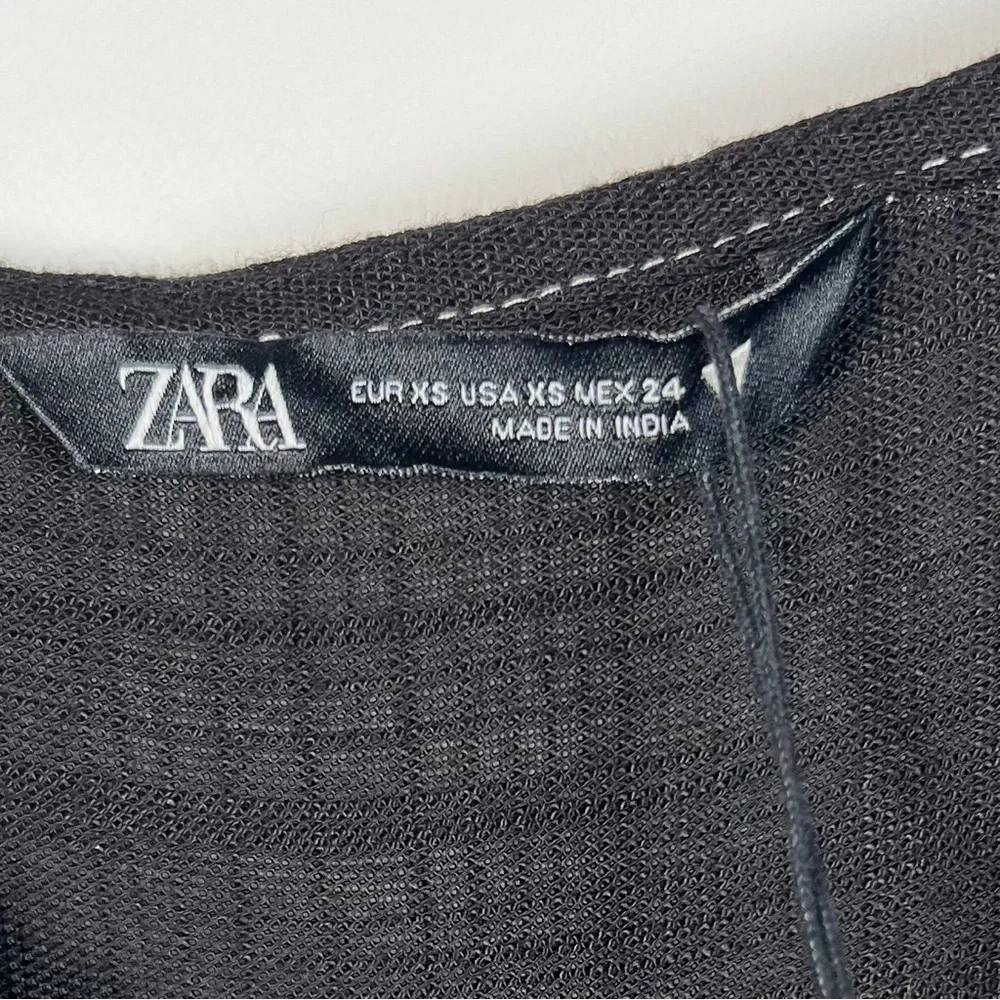 NWT ZARA Short Jumpsuit Topstitching Eyelet Embroidery‎ Hem Straps 7200/113 XS